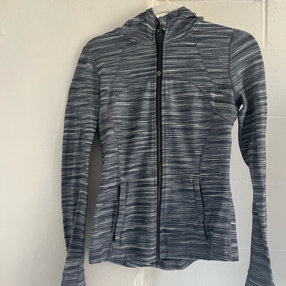 Heathered Defined Zip-Up Jacket - image 1